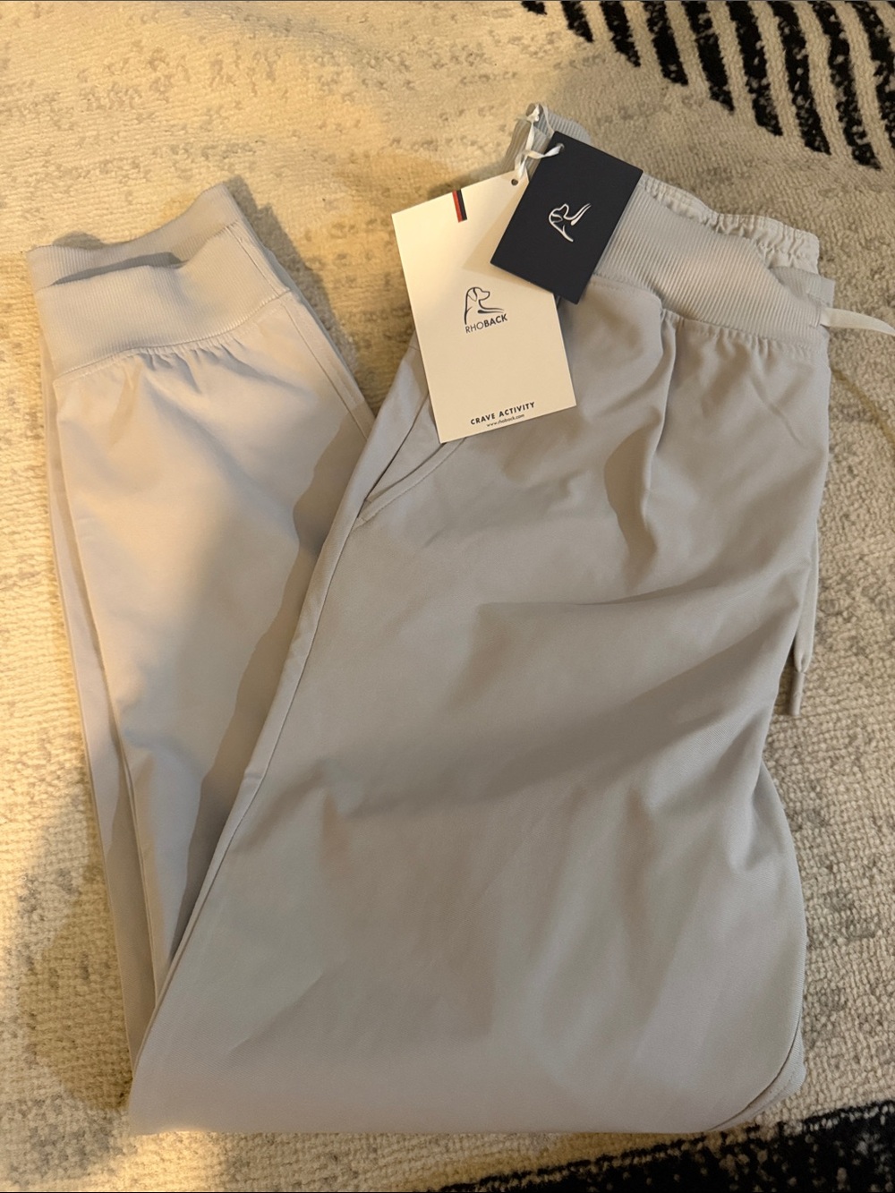 Rhoback Light Gray Men's Performance Joggers
